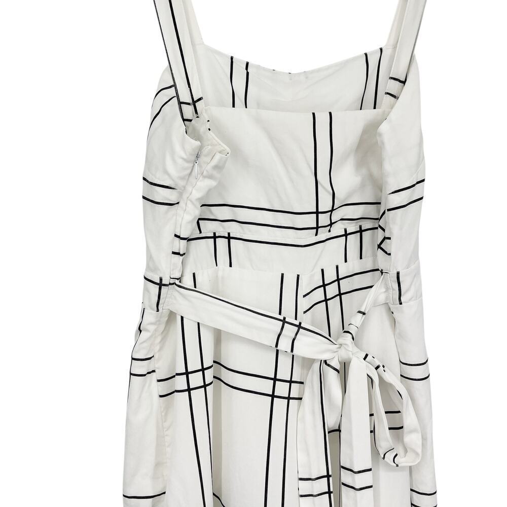 Anthropologie Sancia Valou Jumpsuit in White Windowpane Large - Picture 10 of 12